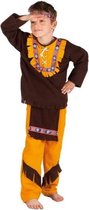 verkleedpak indiaan little chief jongens bruin/geel mt 152-164