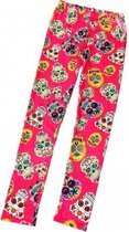 verkleedbroek Skulls unisex roze one size