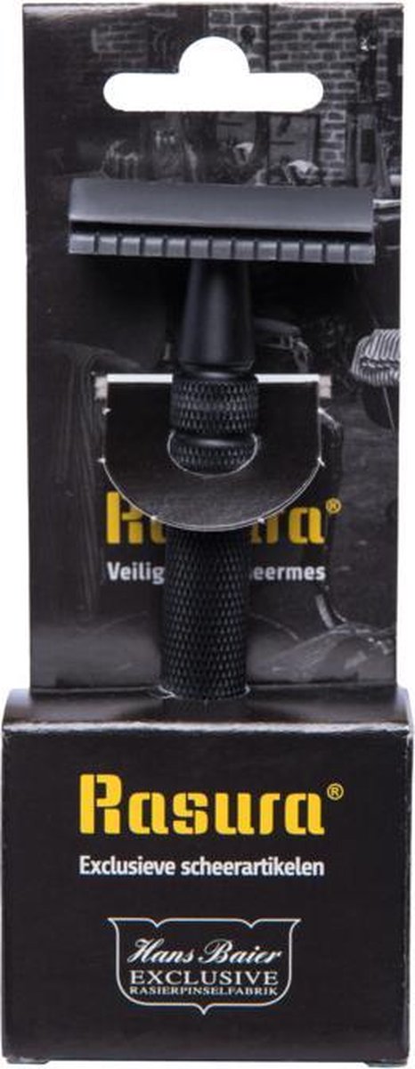 Rasura Veiligheidsscheermes Premium Zwart op Blister met 10 Mesjes