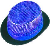 hoed met pailletten blauw unisex