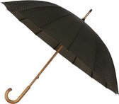 paraplu 89 x 105 cm polyester/fiberglass zwart/oranje