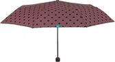 mini-paraplu Time dames 97 cm microfiber taupe/zwart