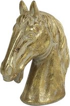 ornament paardenhoofd Karl 19 x 24 cm keramiek goud