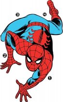 muurstickers Spiderman Comic vinyl 23 stuks