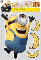 muursticker Minions Banana 29,7 x 42 cm geel 2-delig