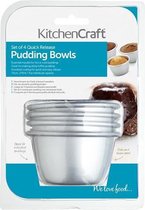 puddingvormset rond 7,5 cm aluminium 4-delig