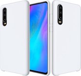Huawei P30 Hoesje - Mobigear - Rubber Touch Serie - Hard Kunststof Backcover - Wit - Hoesje Geschikt Voor Huawei P30