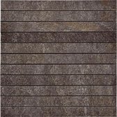 Keramische tegel Mosaic Skifer Lines Natural 30x30 - Woodson and Stone - donkergrijs