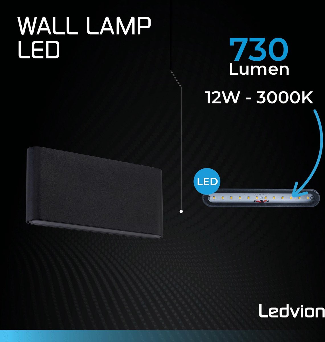 LED Wandlamp Buiten Mira S Zwart - 3000K - 5,5W - IP54