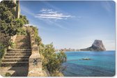 Muismat Middellandse zee - Stenen trap op een klif bij de Middellandse Zee muismat rubber - 60x40 cm - Muismat met foto