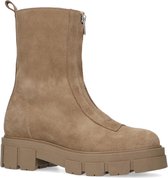 Sacha - Dames - Beige suède chelsea boots met rits - Maat 41