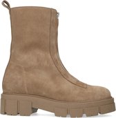 Sacha - Dames - Beige suède chelsea boots met rits - Maat 40