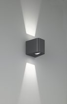 Reality, Wand lamp, Bogota incl. 2 x LED,SMD,3,0 Watt,3000K,260 Lm. Acryl, Transparant helder, Armatuur: Aluminium, Antraciet L:9,8cm, H:9,0cm, |ÿ:10,0cm Lichtpunt boven en onder,Wand montage,IP54