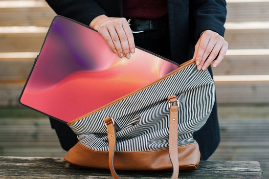 Etui pour ordinateur portable 13 pouces 34x24 cm - Glow - Etui pour Macbook & Laptop Abstrait avec une lueur rouge - Etui pour ordinateur portable avec photo