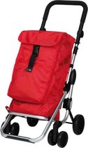 Opvouwbare Duw Boodschappentrolley Rood