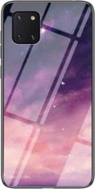 Voor Samsung Galaxy M60s Sterrenhemel Geschilderd Gehard Glas TPU Schokbestendig Beschermhoes (Dream Sky)