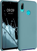 kw étui pour téléphone portable pour Huawei P Smart (2019) - Étui avec revêtement en silicone - Étui pour smartphone en bleu arctique
