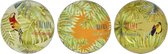 Platt tallrik DKD Home Decor Bahamas Wegwerpbaar Papier (3 pcs) (13 x 13 x 13 cm)