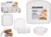 Lunchbox Sandwich Transparant Plastic (12 x 4 x 12 cm)