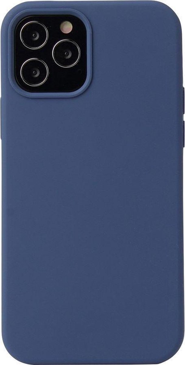 Mobigear Hoesje geschikt voor Apple iPhone 13 Pro Max Siliconen Telefoonhoesje | Mobigear Rubber Touch Backcover | iPhone 13 Pro Max Case | Back Cover - Diamond Blue | Donkerblauw