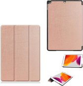 Hoes geschikt voor iPad 2021 / 2020 / 2019 (9e/8e/7e Generatie / 10.2 inch) Trifold Bookcase Goud – Hoes geschikt voor iPad 2020 hoes 10.2 hard case - Ntech