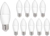 Spectrum - Voordeelpak 10 stuks - E27 LED kaarslampen - Type C37 4W vervangt 30W - 3000K warm wit licht
