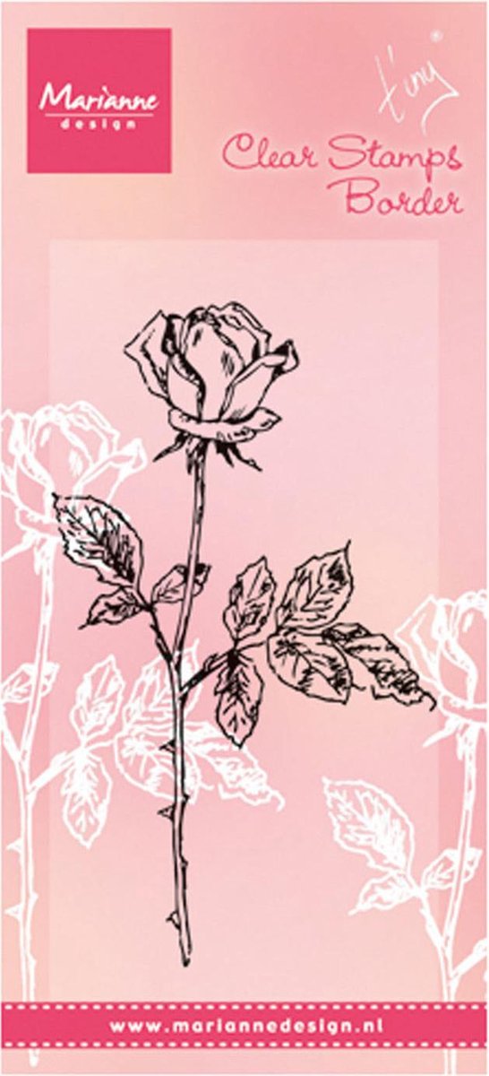 Marianne Design Clear stempels Tiny's Enkele roos