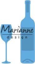 Marianne Design Creatables - snij- embosstencil -  Wijnfles en