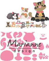 Marianne Design Collectables Snij en Embosstencil - Eline's Kitten