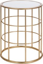 Dulaire Bijzettafel Goud Glas Rond Metaal Ø 40 cm