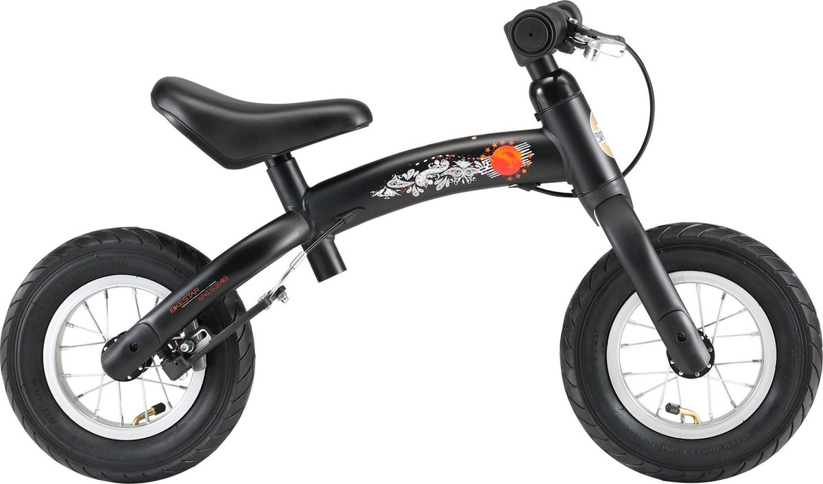 Bikestar 2 in 1 meegroei loopfiets 10 inch, zwart