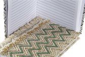 Schrijfblok DKD Home Decor Groen Beige (2 pcs) (14 x 2.5 x 20 cm)