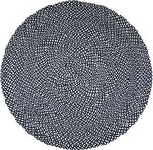 Nattiot - Allen Black & White Rond Vloerkleed/Tapijt - ∅ 120 cm