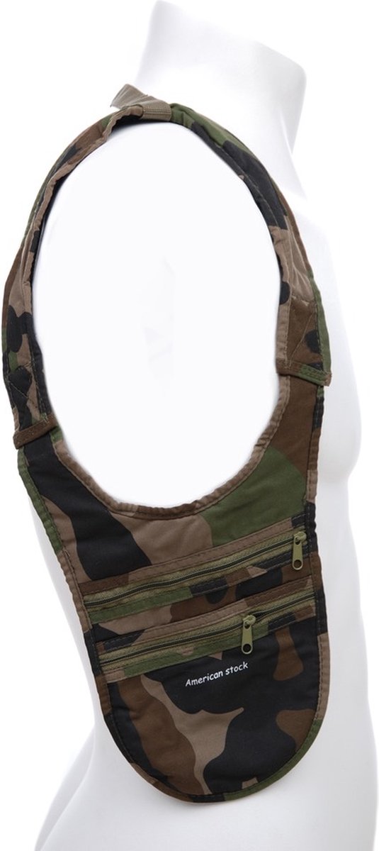 Schouderholster portemonnee woodland camo