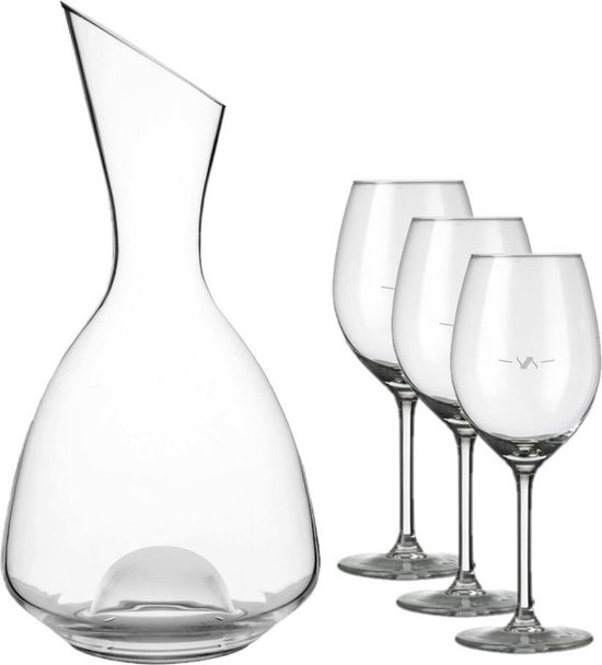 Carafe / carafe à vin en Verres 1,5 litre avec 6 verres à vin rouge 410