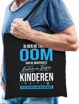 Trotse oom / kinderen cadeau tas zwart voor heren - kado tas / tasje / shopper - Cadeau oom