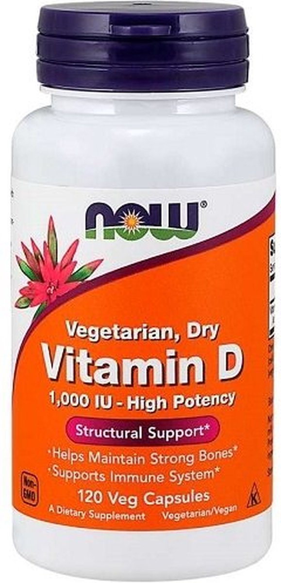 Goedkoopste Vitamin D 1000IU Vegetarian 120v-caps