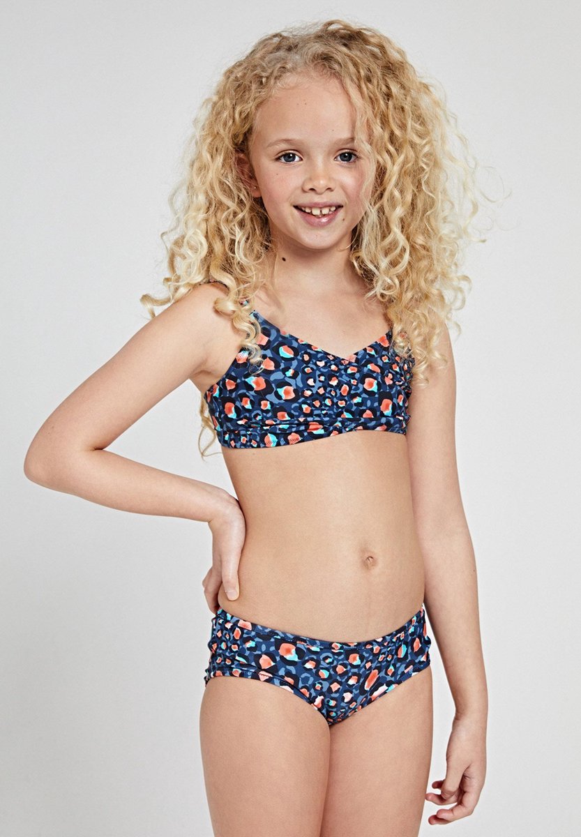 Shiwi Scoop top bikini set leopard spot twisted scoop top bikini - poseidon blue - 116