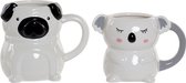 Mok DKD Home Decor Dier Dolomite (2 pcs) (348 ml)