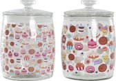 Tin DKD Home Decor Kristal 17 x 17 x 26 cm (2 pcs)
