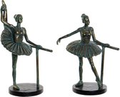 Decoratieve figuren DKD Home Decor Balletdanseres Hars (2 pcs) (15 x 11 x 22 cm)