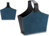 Tijdschriftenrek Fluweel Blauw (15 x 36 x 34 cm)