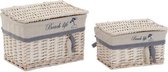 Mand DKD Home Decor Beach Life Katoen vlechtwerk (2 pcs)