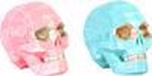 Decoratieve figuur 15x13cm schedel - diverse kleuren
