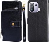 Ritstas PU + TPU Horizontale Flip Leren Case met Houder & Kaartsleuf & Portemonnee & Lanyard Voor Xiaomi Mi 11 Pro (Zwart)