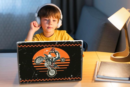 Sticker ordinateur portable - 12,3 pouces - Moteur - Vintage - Design