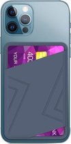 Siliconen portemonnee-etui Card Case Magsafing-kaarthouder voor iPhone 13-serie / iPhone 12-serie (blauw)