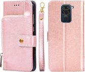 Ritstas PU + TPU Horizontale Flip Leather Case met Houder & Kaartsleuf & Portemonnee & Lanyard Voor Xiaomi Redmi Note 9 (Rose Gold)