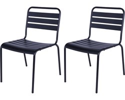 MaximaVida metalen tuinstoel Max XXL zwart - doos per 2 stuks
