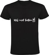 Mij niet bellen Heren t-shirt | Martin Meiland | Chanteau Meiland | wijnen | gezeik | grappig | cadeau | Zwart